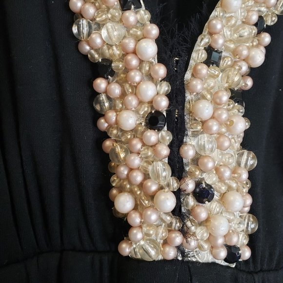 T-Bags Los Angeles Maxi Dress Black Long Sleeve Plunging Vneck Plus Size 1X - Picture 5 of 10